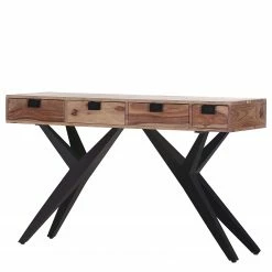 Naturoo Console Nigg - Sheesham massif / Métal - Sheesham / Noir