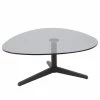 Red Living Table basse Mandan II - Verre / Métal - Gris / Noir