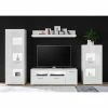 Loftscape Ensemble meubles TV Cely I (4 éléments) - Blanc brillant / Blanc mat