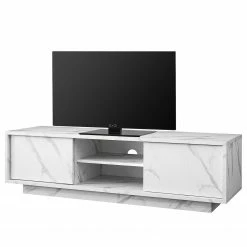 LC Spa Meuble TV Carrara - Imitation marbre blanc