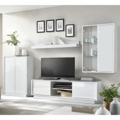 LC Spa Ensemble meubles TV Ice (4 éléments) - Blanc brillant