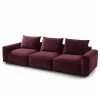 Studio Copenhagen Grand canapé Buckley I - Velours Shyla: Aubergine