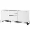 Fredriks Buffet White Hall II - Blanc mat / Noir