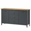 Maison Belfort Buffet Rivery III - Pin massif - Anthracite
