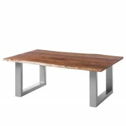 Ars Natura Table basse Kapra - Acacia massif /Métal - Acacia - Largeur : 120 cm