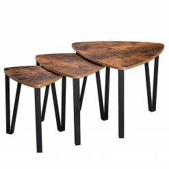 Red Living Bouts de canapé Raphine (lot de 3) - Marron / Noir