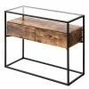 Red Living Console Cottage Hill - Verre / Métal - Marron / Noir