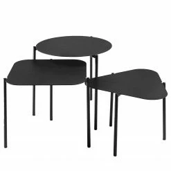 Red Living Bouts de canapé Ullin (3 éléments) - Métal - Noir