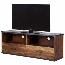 Ars manufacti Meuble TV Mackz I - Acacia massif - Acacia / Noir vieilli