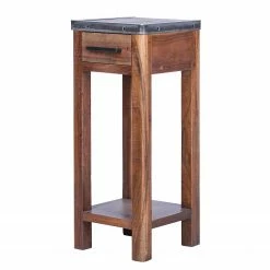 Ars manufacti Bout de canapé Mackz - Acacia massif - Acacia / Noir vieilli