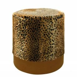 Apelt Pouf Leyla - Polyacrylique / Polyester - Jaune / Marron