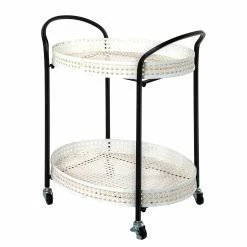 Loftscape Desserte Whiteville - Métal - Blanc crème / Noir