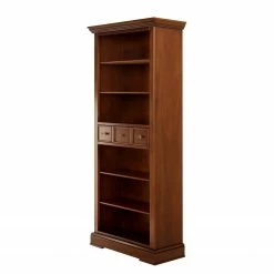 Ridgevalley Étagère Brieux II - Placage en bois véritable - Tulipier ancien