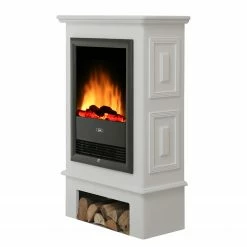 Loftscape Cheminée électrique Toudon - Blanc