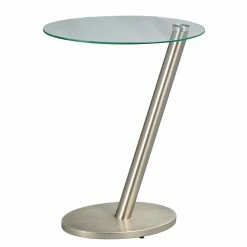 Loftscape Bout de canapé Voglans - Verre / Métal - Argenté