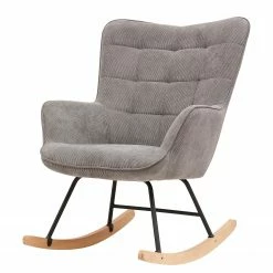 Mørteens Rocking chair Vessey II - Velours côtelé - Cappuccino