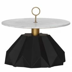 Red Living Table basse Carling II - Marbre / Métal - Marbre blanc / Noir