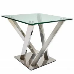 Loftscape Table basse Vareilles II - Verre / Acier inoxydable chromé