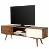 Naturoo Meuble TV Messas - Sheesham massif - Sheesham / Blanc