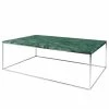Temahome Table basse Gleam I - Marbre / Métal - Vert / Chrome - Largeur : 120 cm