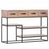 Red Living Console Fenay I - Acacia massif / Métal - Acacia / Noir