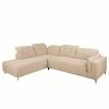 Loftscape Canapé d’angle Miches - Tissu - Sable - Méridienne longue à gauche (vue de face)