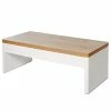 Jahnke Table basse Libre Coffee - Imitation duramen de chêne / Blanc