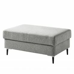 Studio Copenhagen Repose-pieds COSO Classic+ - Tissu Inze: Gris clair - Noir - Profondeur : 64 cm