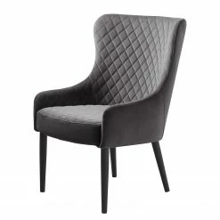 Red Living Fauteuil Albero - Velours - Gris