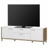 Norrwood Meuble TV Boyd I - Blanc / Imitation chêne