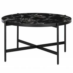 Studio Copenhagen Table basse Abee - Imitation marbre noir / Noir