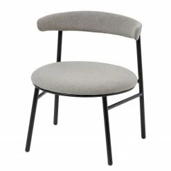 Studio Copenhagen Fauteuil de jardin Embi - Tissu / Métal - Gris / Noir