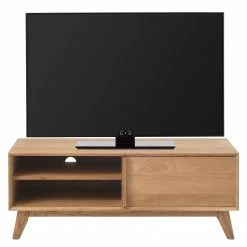 Ars Natura Meuble TV Randers - Placage en chêne véritable - Largeur : 120 cm