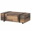 Red Living Table basse Weta - Imitation bois recyclé / Noir