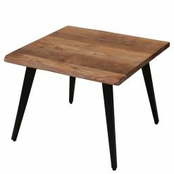 Fredriks Bout de canapé Berapi - Acacia massif / Métal - Acacia / Noir