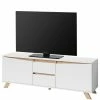 Norrwood Meuble TV Rautha - Blanc mat / Imitation chêne