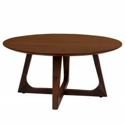 Naturoo Table basse Hawar - Placage en bois véritable - Noyer