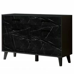 Jack & Alice Enfilade Fintel II - Imitation marbre noir / Noir