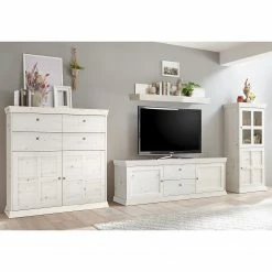 Ridgevalley Ensemble meubles TV Maiossa III (4 él.) - Imitation pin blanc