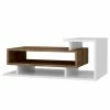 Loftscape Table basse Sopot - Blanc / Imitation noyer