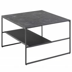 Red Living Table basse Zap II - Imitation marbre noir / Noir