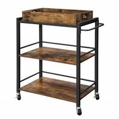 Red Living Desserte Leesville - Marron / Noir