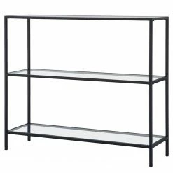 Loftscape Console Nordkisa - Verre / Métal - Noir