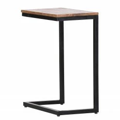 Red Living Bout de canapé Ugo II - Manguier massif / Métal - Manguier / Noir