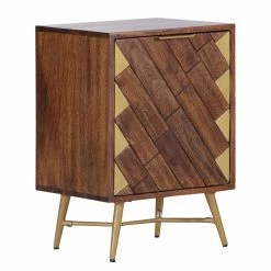 Red Living Bout de canapé Nook - Manguier massif / Métal - Manguier / Doré