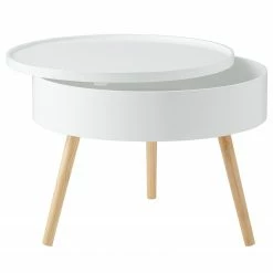 Butlers Bout de canapé COFFEE TIME - Pin - Blanc