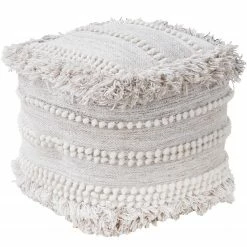 Butlers Pouf BOHO LOUNGE - Laine - Crème