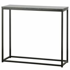 Red Living Console Wida - Marbre / Métal - Marbre Noir / Noir