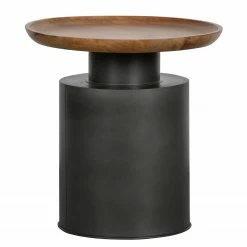 Red Living Bout de canapé Sethos I - Manguier massif / Métal - Manguier / Noir