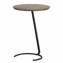 Red Living Bout de canapé Zerano - Métal - Laiton / Noir